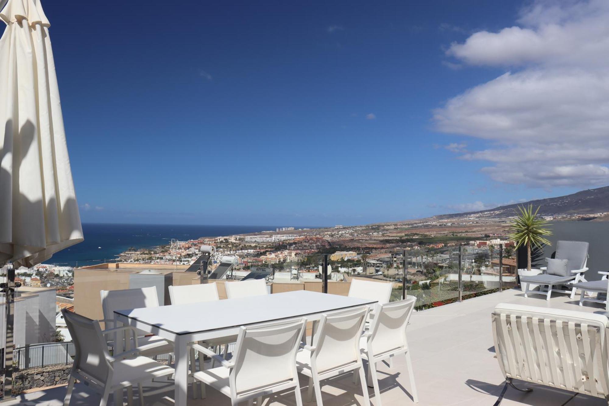 Azure Sky Villa - Panoramic Ocean View, Luxury, San Eugenio Costa Adeje (Tenerife) Exterior foto